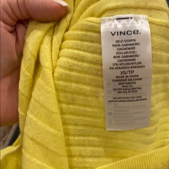 VINCE Elbow Sleeve Cashmere Pullover NWT - Picture 9 of 16